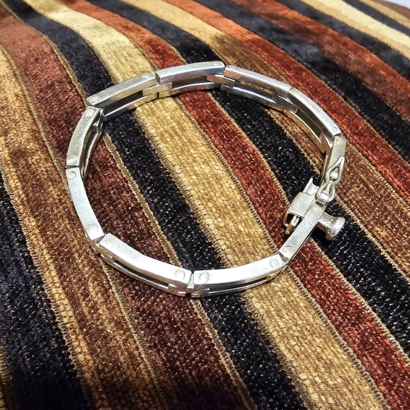Silver 1/4 inch wide Bracelet from Mexico - Picture 2 of 5